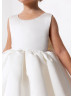 Ivory Satin V Back Flower Girl Dress Christening Dress Ivory Satin V Back Flower Girl Dress Christening Dress